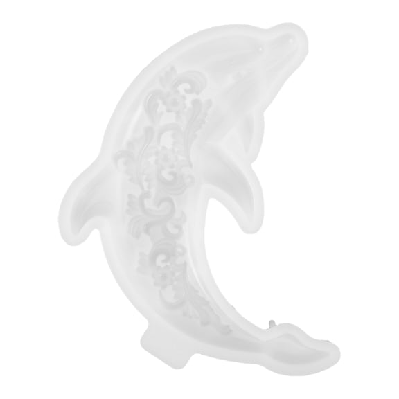 FOMIYES White Rose Silicone Mold for Resin Epoxy Jewelry Making, Dolphin Shape Craft Mold for Projects