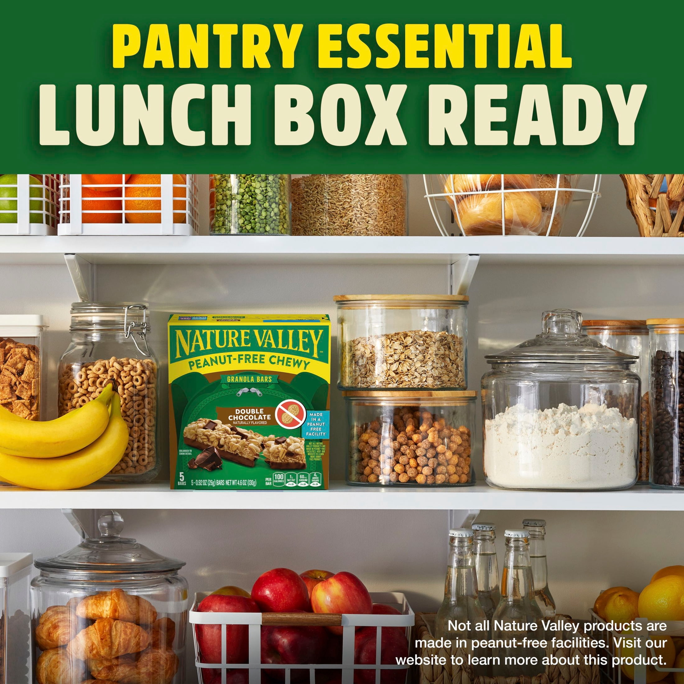(12 pack) Nature Valley Peanut-Free Chewy Granola Bars, Double Chocolate, 5 Bars, 4.6 oz