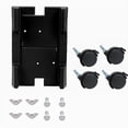 thumbnail image 3 of Mobile Desktop Computer Floor Stand Rolling Wheels Adjustable Width PC Tower Holder (Black), 3 of 7