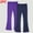 F Purple, variant on SGFCWSX Girls Slim Pants High Elastic Waist Flare Trousers for Kids 2 Pack Trendy Yoga Pant Army Green Size 3 Years