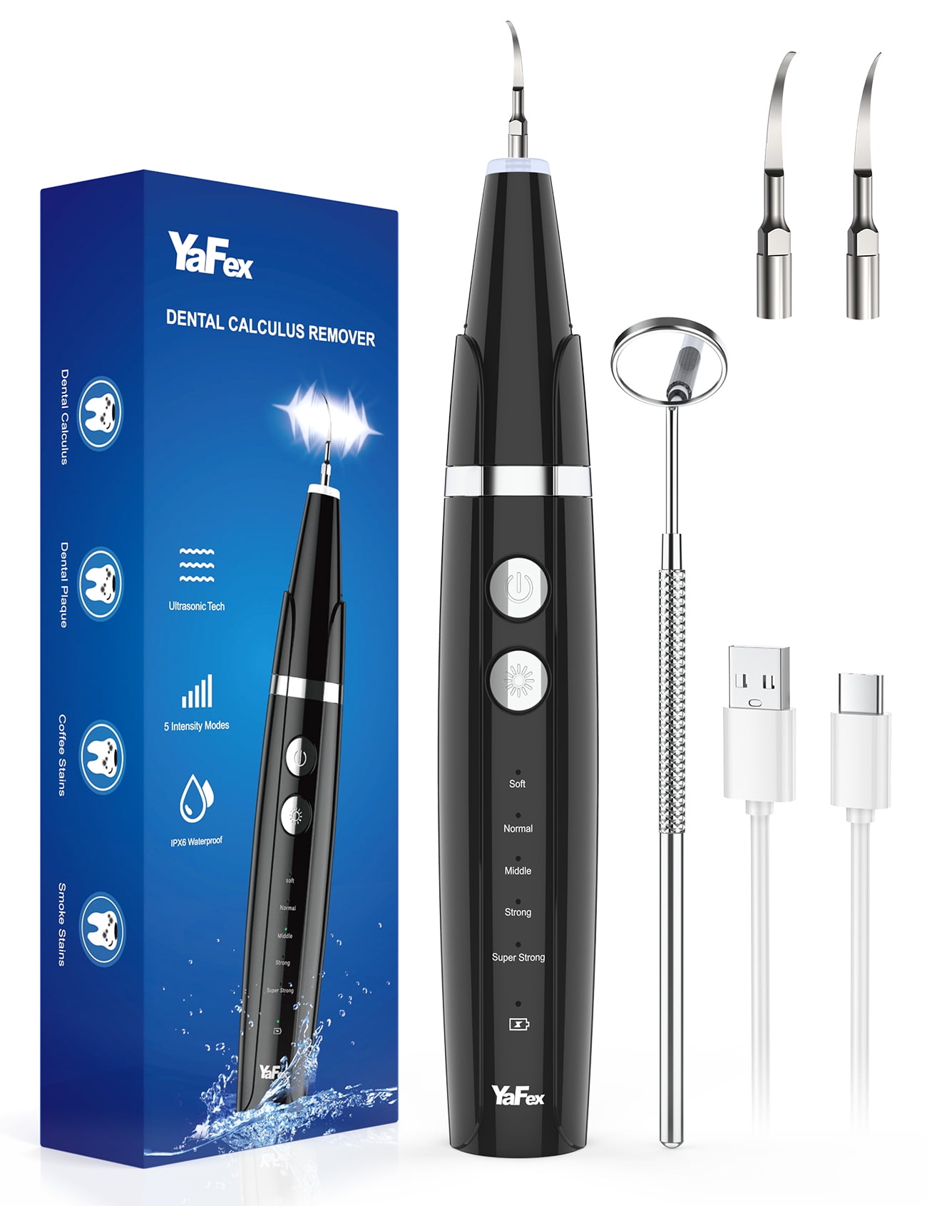 YaFex Plaque Remover for Teeth,Electric Teeth Cleaning Kit, Electric