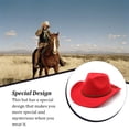 thumbnail image 4 of Sombreros de vaquero Qarigey Gorras masculinas suaves Correas trenzadas Rojo Caqui Negro 58x58x12cm, 4 of 6
