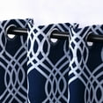 thumbnail image 3 of Ribbon Blackout Grommet Curtain Panel Set by Blue Nile Mills, 52" x 63", Navy Blue, 3 of 6