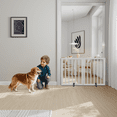 thumbnail image 2 of Semiocthome Foldable Dog Gate Bamboo Pet Gate with 2 Metal Stand for Indoor,White,2 Panels, 2 of 6