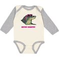 thumbnail image 3 of Inktastic Gator Country Sunny Gator in Pink Sunglasses Boys or Girls Long Sleeve Baby Bodysuit, 3 of 5