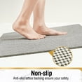 thumbnail image 6 of HITSLAM Non Slip Bathtub Mat 40"x 16",Extra Long Bath Mat for Tub,Soft PVC Loofah Shower Floor Mat with Drain,Quick Drying Bathroom Tub Mat for Wet Area,Without Suction Cup,Gray, 6 of 7