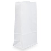 JAM Paper Kraft Lunch Bags, XXX-Large, 7 1/8 x 4 3/8 x 13 15/16, White, Bulk 500 Bags/Box