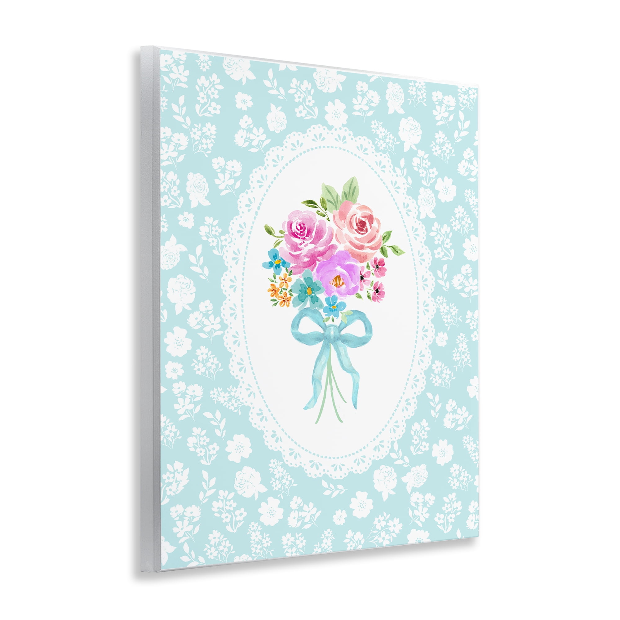 Stupell Industries Aqua Feminine Bouquet Wall Plaque Art, design by Corinne Haig