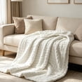 thumbnail image 6 of YFGEFTR Muslin Blanket, 51.2" x 59.1" Breathable and Lightweight Throw Blanket for Bed and Couch, Gauze Blanket for Adults All Season(White), 6 of 9