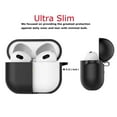 thumbnail image 5 of For Airpods 3 & Airpods 3rd Gen Silicone Case, AirPods 3 Case with Keychain, Njjex Shockproof Protective Premium Silicone Cover Skin for Apple Airpods 3rd Generation 2021 -Black, 5 of 9