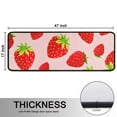 thumbnail image 5 of Kitchen Rugs Sets Of 2,Red Strawberry Plants Fruit Pink Pattern Anti Fatigue Kitchen Mat Rugs Non Slip Washable,Decorative Kitchen Floor Mats for Kitchen,Sink,Laundry,17"x47"+17"x47", 5 of 5
