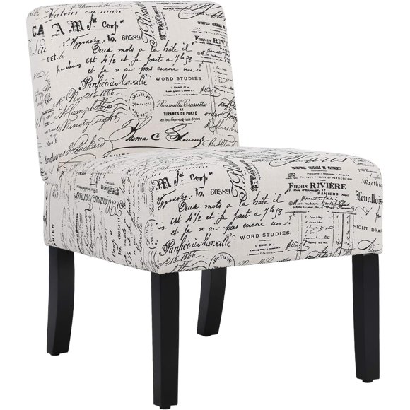Dining Chairs Accent Chair with Solid Wood Legs Home Furniture for Living Room Armless Chair Modern Accent Chair Elegant Design Modern Fabric Living Room Chairs Sofa