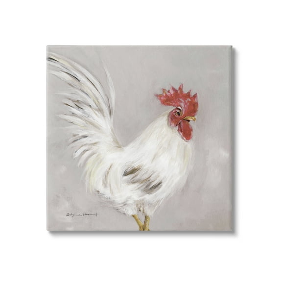Stupell Country Chicken Hen Portrait Animals & Insects Painting Gallery Wrapped Canvas Print Wall Art