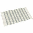 thumbnail image 2 of Blue Stripes Bath Rug 2x3ft Woven Bathroom Entryway Runner Rug,Minimalist Modern Striped Geometric Washable Living Room Hallway Bedroom Kitchen Carpet with Tassels,Indoor Outdoor Throw Doormat, 2 of 5
