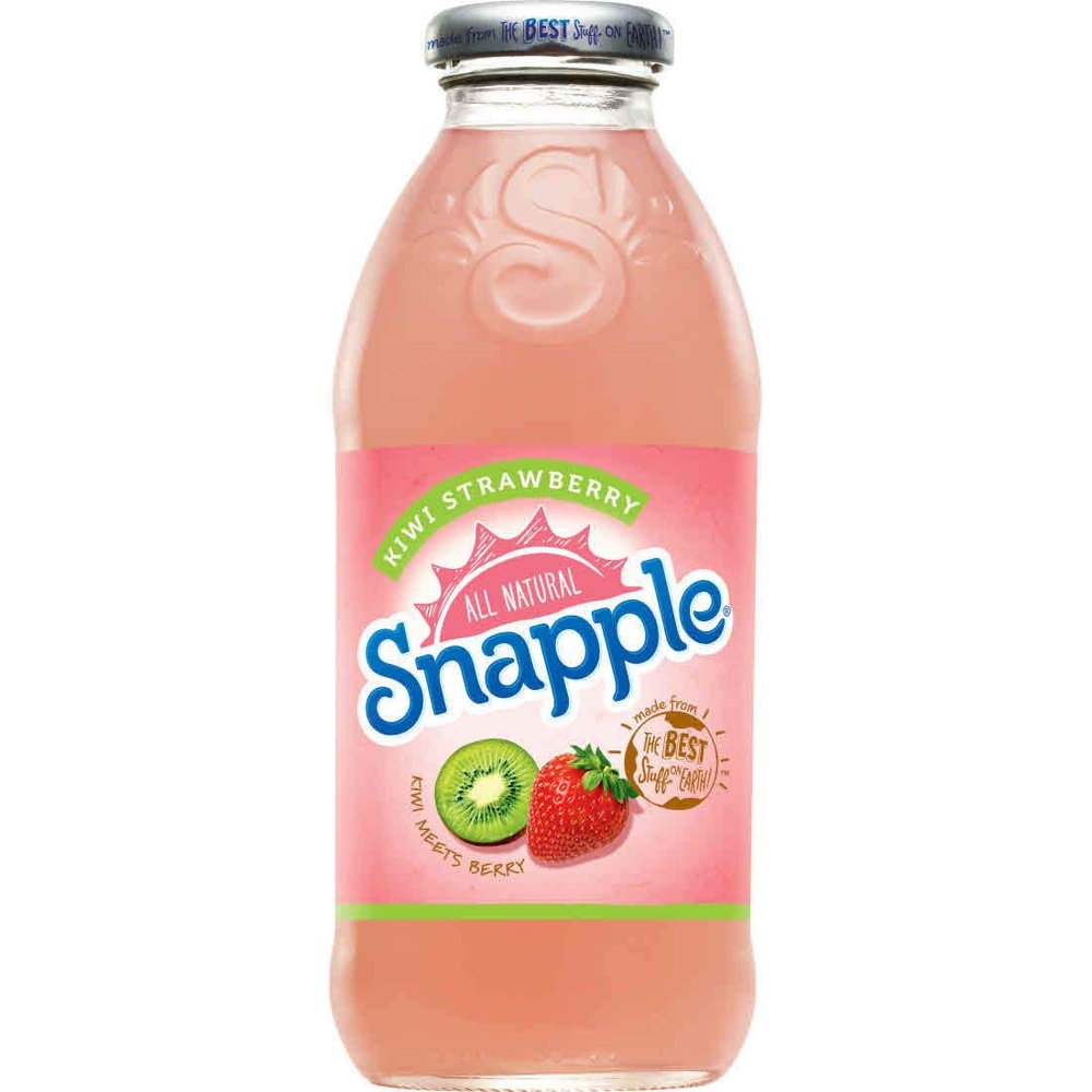Snapple All Natural, Naturally Flavored, 16 fl oz Glass Bottles (Kiwi