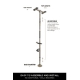 thumbnail image 2 of Signature Life Sure Stand Pole, Elderly Floor to Ceiling Transfer Pole, Bathroom Safety Grab Bar, Deep Bronze, 2 of 7