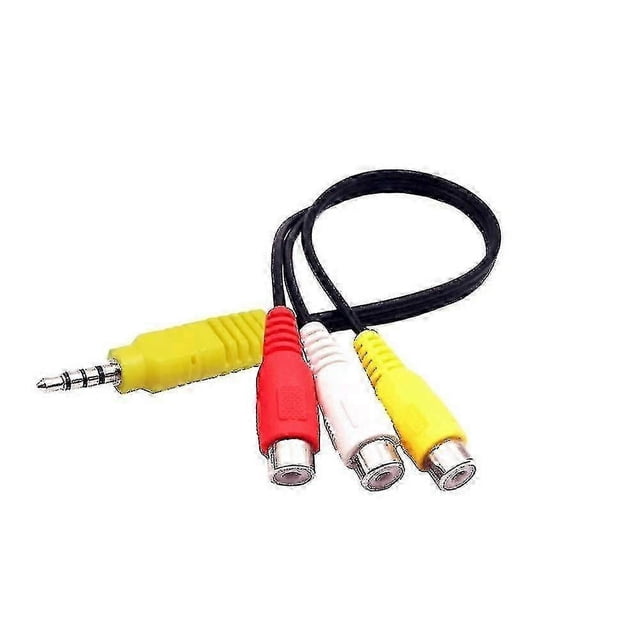 Cable adaptador de vídeo AV a componentes para televisor TCL (3 RCA a 3,5 mm)