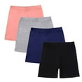 thumbnail image 2 of 4 Pack Girls Bike Shorts Cotton Cartwheel Dance Under Dress Shorts for Kids, 2 of 7