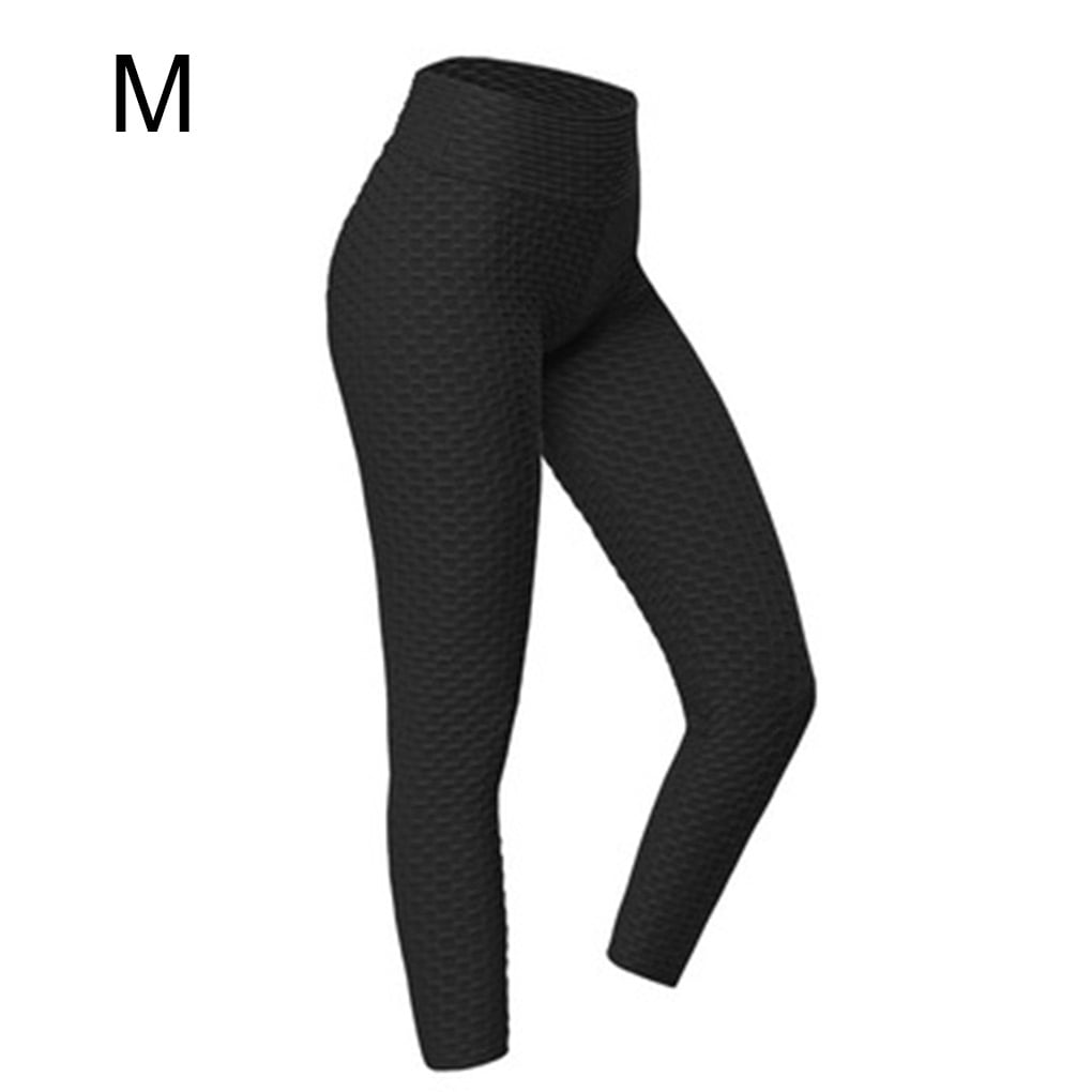 Electronicheart Leggings High Waist Leggings Cropped Yoga Pants Woman Sport Wear Black M Black Medium