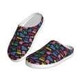 thumbnail image 2 of Lsque Colorful Excavator Pattern Womens Comfort Cotton on Scuff With Memory Foam and Anti-skid Sole Slipper-42/43, 2 of 7