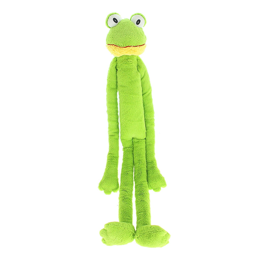 Multipet Swinging Slevins Frog Plush Dog Toy, Extra Long, Extra