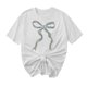 thumbnail image 5 of Blusas de Manga Corta para las Mujeres Divertida Impresión Cuello Redondo Camiseta Vintage, Blusas de Primavera para las Mujeres, 5 of 9