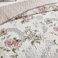 thumbnail image 4 of Juego de colcha Flysheep Full/Queen Size Beige Floral, 3 piezas, 4 of 7