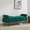 Green, variant on BRILHAMEZ 61" Long Upholstered Shoe Bench, Modern Chenille Entryway Seat with Black Metal Legs for Bedroom, Beige