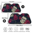 thumbnail image 3 of Daiia Roses Skulls Windshield Sun Shade for Car SUV Truck (Small ), Car Sun Shade Windshield, Car Shades for Front Windows, Sunshade for Car Windshield, 3 of 7