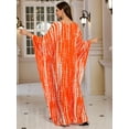 thumbnail image 3 of Women's Plus Size Kaftan Maxi Beach Dress Swimwear Cover up V Neck Caftan Loungewear Print Beachwear Vacation Outfit, 3 of 10