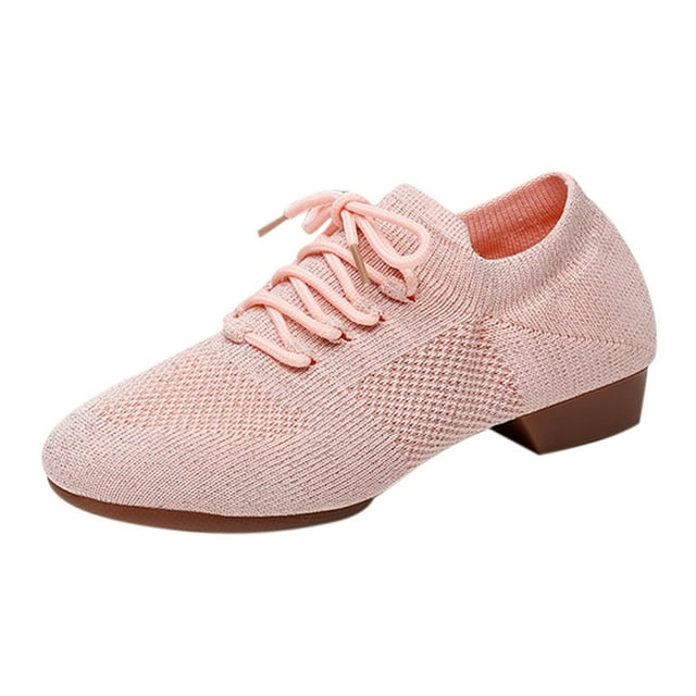 Chaussures de Danse à Talon Bas pour Femmes pour Latin Jazz Performance Moderne Semelle Flexible Confortable Légères Chaussures d'Entraînement