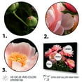 thumbnail image 3 of Designart "Bouquet of Pink Black Peonies" Floral Floater Framed Canvas Wall Art, 3 of 7
