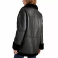 thumbnail image 4 of Rebecca Minkoff Women's Aux Black Leather Car Coat Jacket (Black/M), 4 of 4