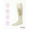 thumbnail image 6 of MeMoi Foil and Foliage Cotton Blend Knee Socks - Girls - Female, 4, Winter White, 6 of 7