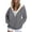 Gray, variant on Women's Plus Size Winter Long-Sleeved Cardigan, with Pockets, Warm and Comfortable, Hooded, Fleece Sweater Jacket