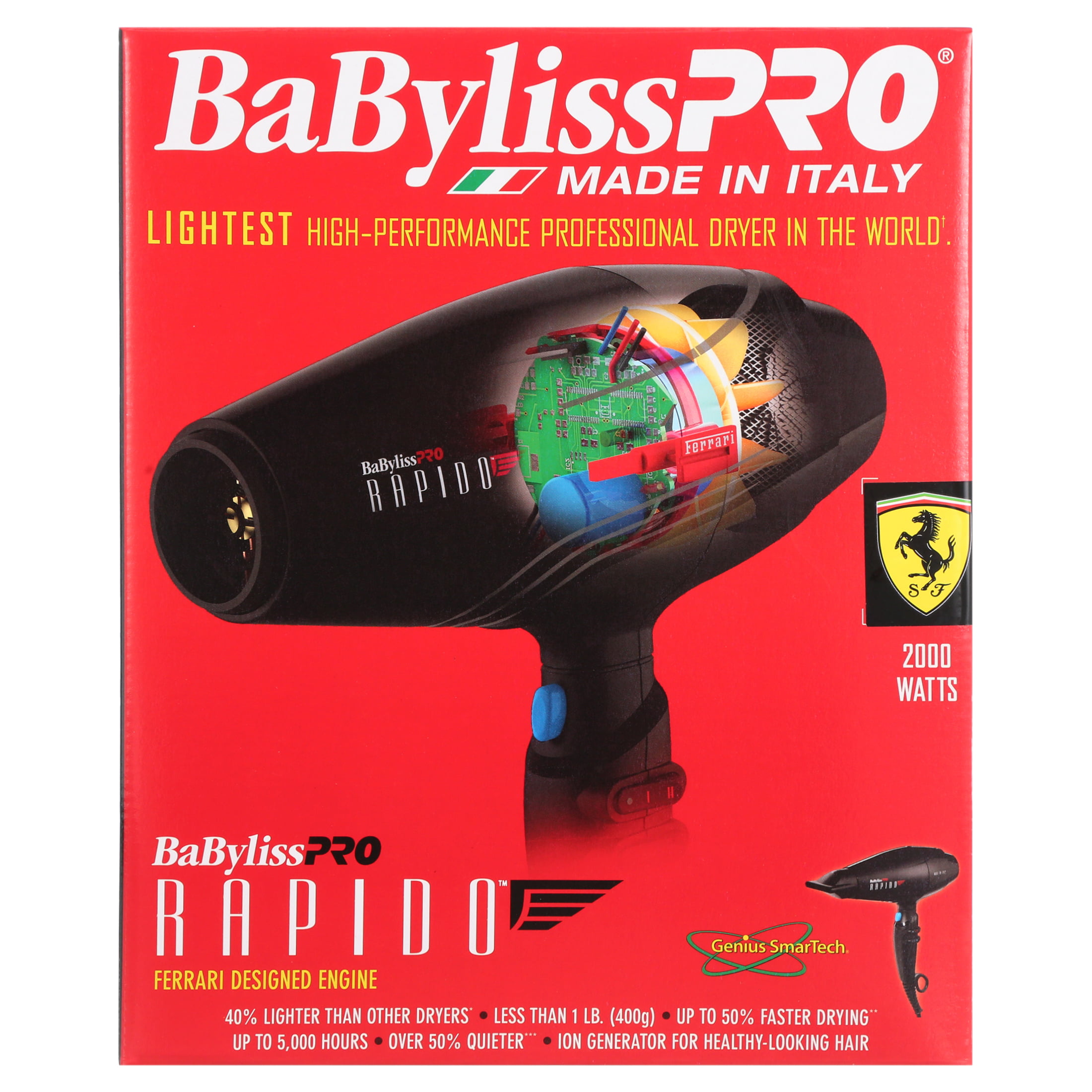 Babyliss Pro Rapido Hair Dryer, Black - 2