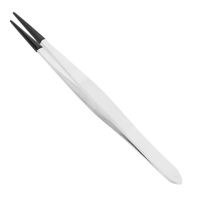 Shisuyan Long Tweezer Stainless Steel Tweezers With Rubber Tips For Stamp Crafting For Eyelash Application Coin Handling Stones Beads Pearls And Crafts