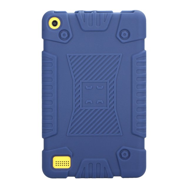EeaseCA Silicone Case Light Weight Slim Anti-Slip Skin Rubber Gel Case Cover for 2017 7 Tablet 7th Generation (Blue)