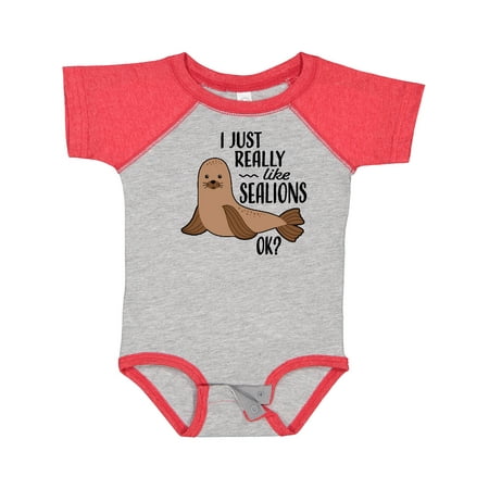 

Inktastic I Just Really Like Sea Lions Ok Boys or Girls Baby Bodysuit