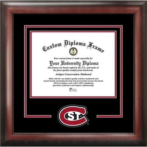 Campus Images MN998SD-1185 11 x 8.5 in. St. Cloud State Spirit Diploma Frame - Satin Mahogany