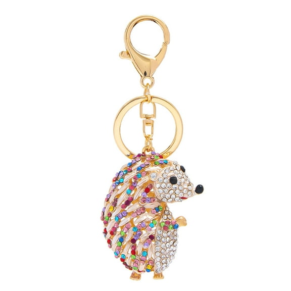 FRCOLOR 1pc Diamond Decorative Keychains Art Craft Keyring Pendant Hedgehog Keychain