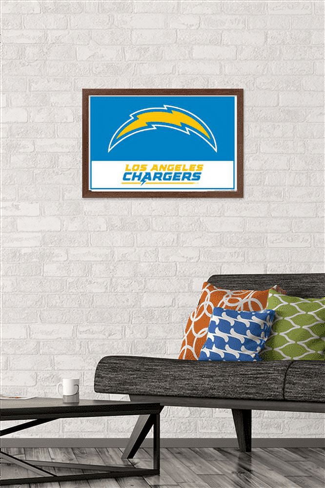 NFL Los Angeles Chargers - Logo 21 Wall Poster, 14.725" x 22.375", Framed