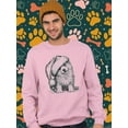 thumbnail image 2 of Corgi Pup W Santa Hat Sweatshirt Men -Image by Shutterstock, Male Medium, 2 of 4