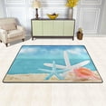 thumbnail image 2 of SKYSONIC 36x24in Summer Blue Starfish Area Rug, Blue Sea Sky Non-Slip Floor Carpet for Indoor Living Dining Room Bedroom, 2 of 7