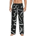 thumbnail image 2 of Goofa Numbers Printed Soft Pajama Pants for Men, Wide Leg Comfy Casual Lounge Yoga Pants-XX-Large, 2 of 9