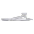 thumbnail image 2 of Women Jelly flip Flop Bow Sandals-Beach Flat Rivets Rain Ankle Strap Thong wedding Sandals White, 2 of 5