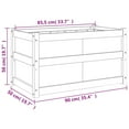 thumbnail image 4 of vidaXL Garden Planters 2 pcs Solid Wood Pine, 4 of 5