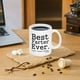 thumbnail image 5 of Taza de café de cerámica | Divertida taza de regalo para el Día del Padre | Dicho único "El mejor pedo de todos los tiempos" | Blanco | Capacidad de 350 ml | Calidad duradera | Iniciador de, 5 of 6