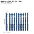 thumbnail image 3 of Concrete Drill Bit Set 4 Piece Multipurpose Carbide Tipped Triangular Bits 1/4" 5/16" 3/8" 1/2" for Tile Brick and Hard Stone Masonry Drilling, 3 of 9