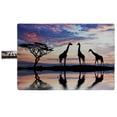 thumbnail image 3 of PKQWTM African Safari Animal Tree of Life Elephant Giraffe Sunset Lake Book Cover Book Protector Book Sleeve Book Pouch Book Bag 6x9 inch, 3 of 4